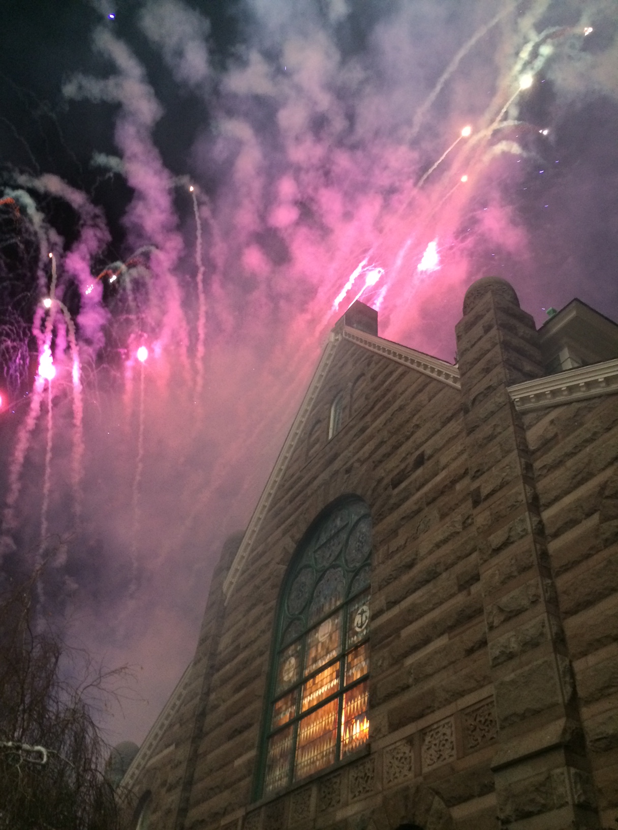 church fireworks